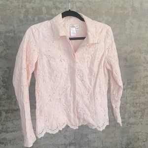 Embroidered button up